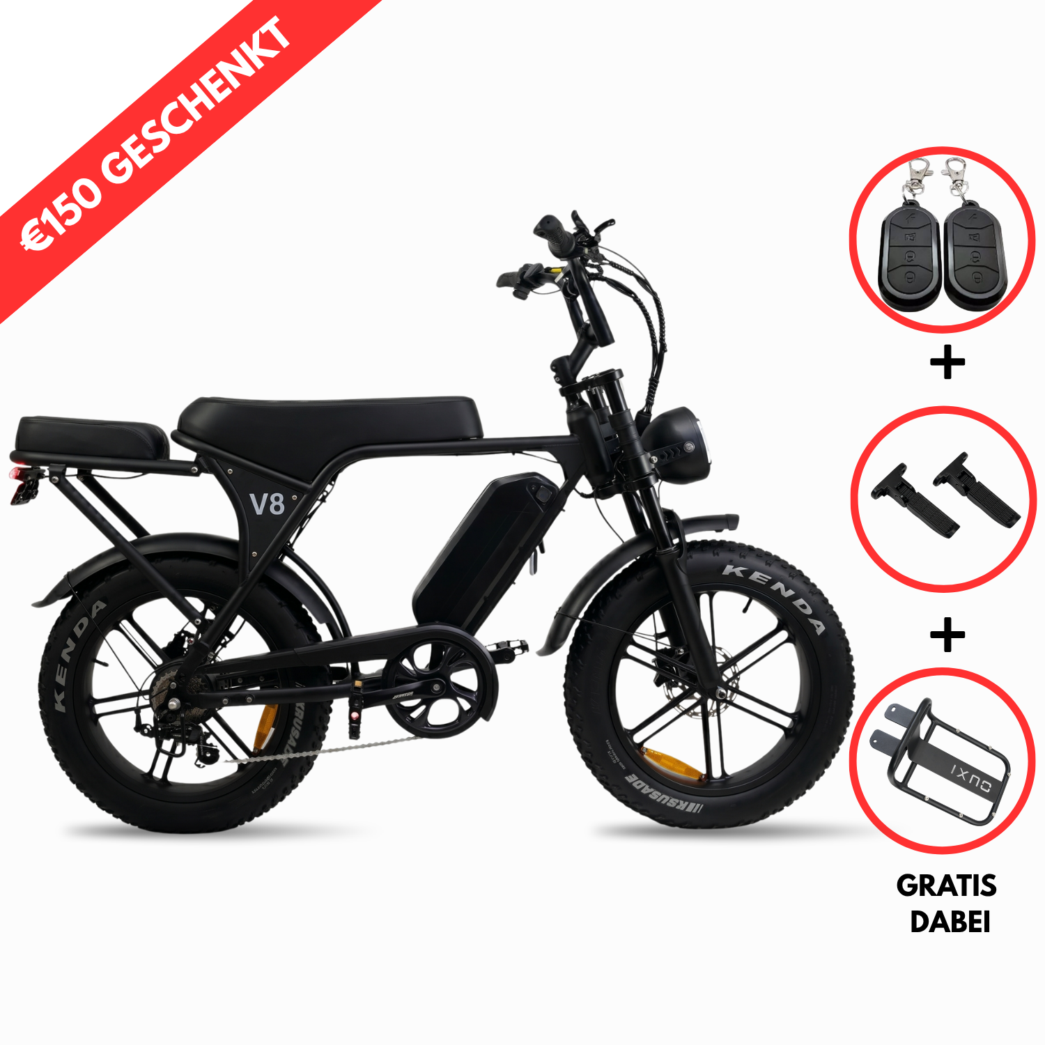 Fatbike V8 Schwarz